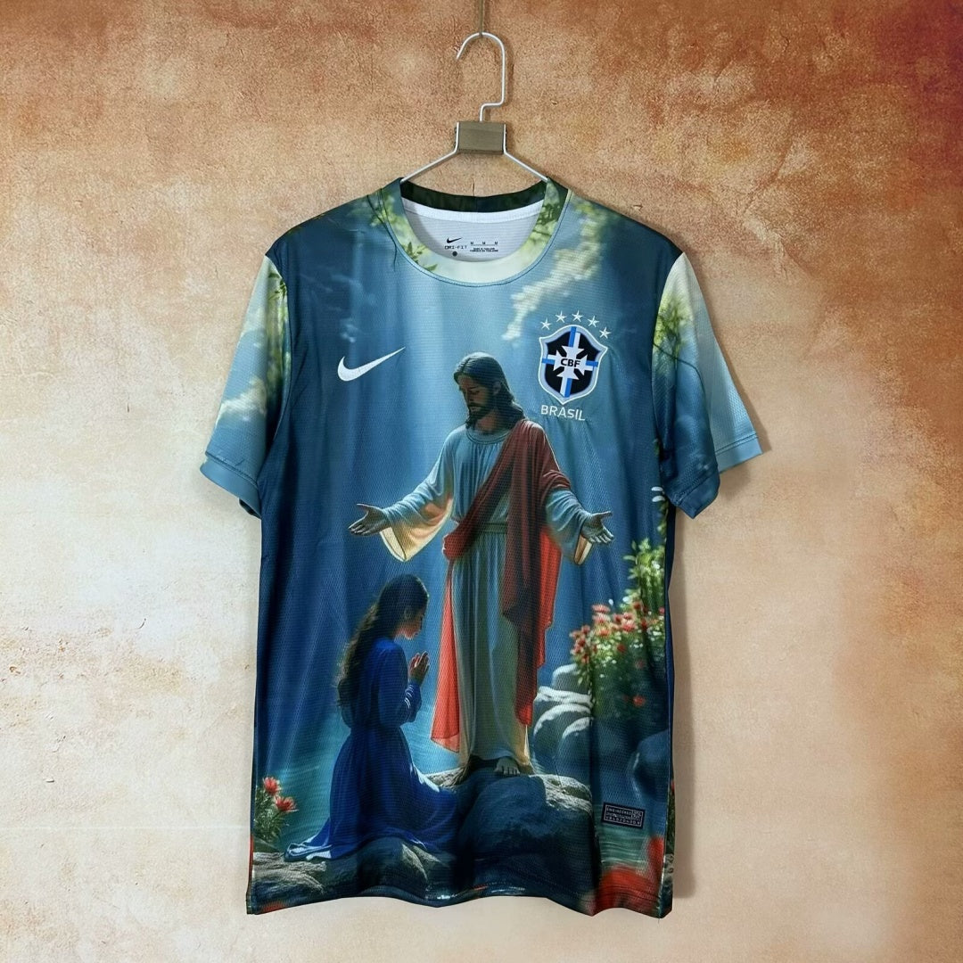 25/26 Maillot Brésil statue of Jesus Spécial