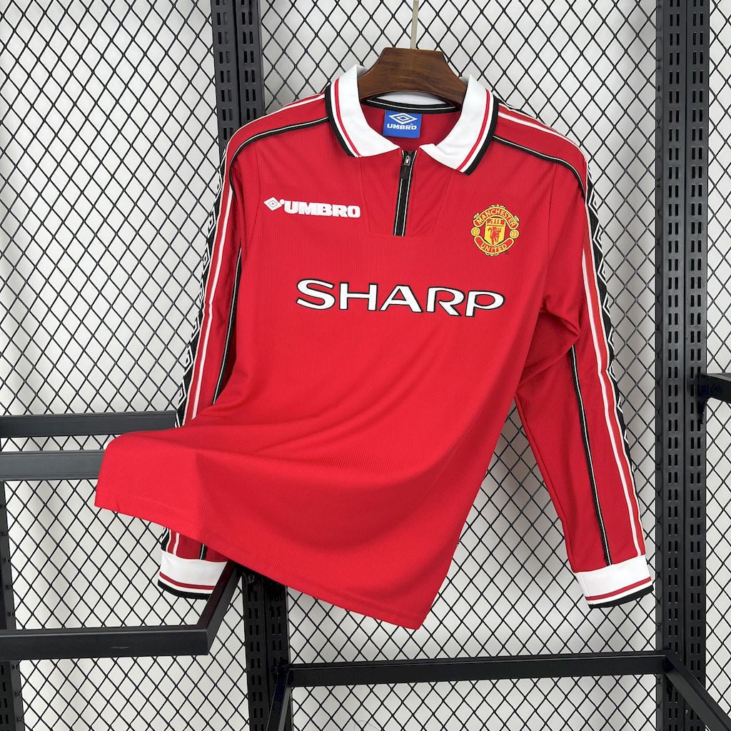 Maillot Domicile Rétro Manches Longues Manchester United 1998/99